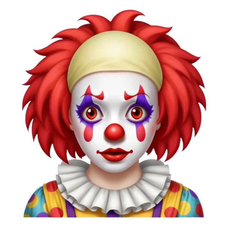 a woman making a bad decision and acting like a foolish clown sticker