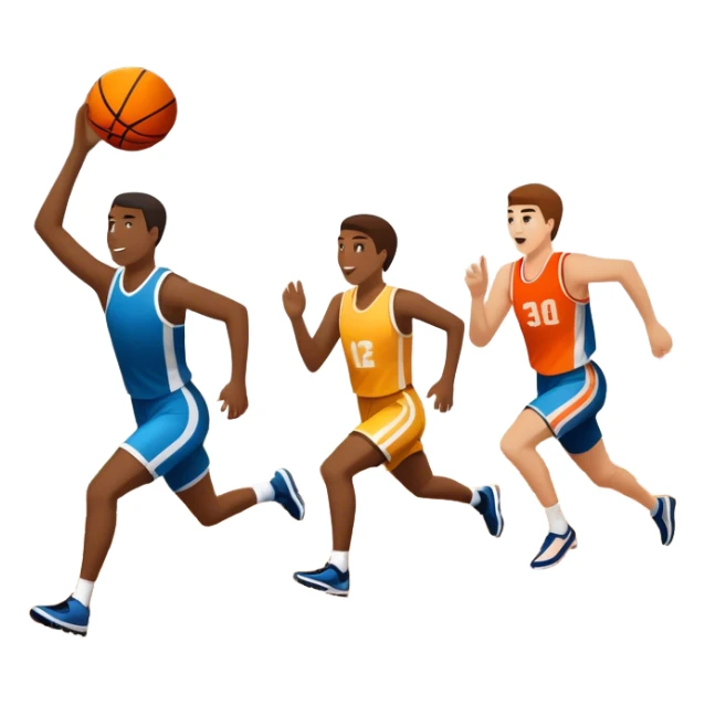 An icon featuring a stadium with cheering fans, a race track in the background, and athletes in motion. The scene includes a football, basketball, and running lanes, symbolizing the energy and excitement of live sports events. transparent background, it captures the thrill of competition. sticker