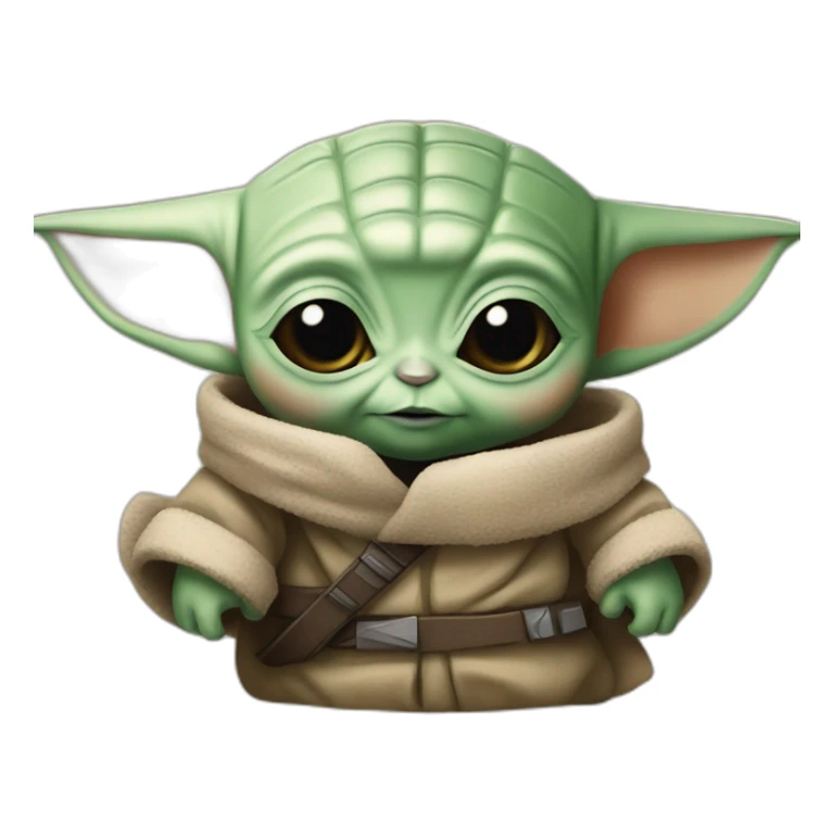 baby yoda and mandalorian sticker