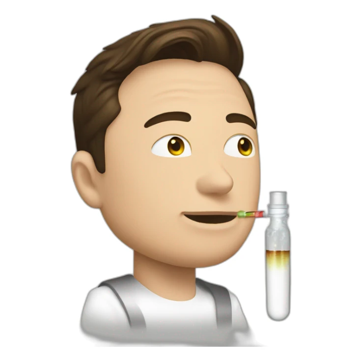 elon musk doing drugs, for educational purposes only, inclusiveness and positive, LGTBQ+ sticker