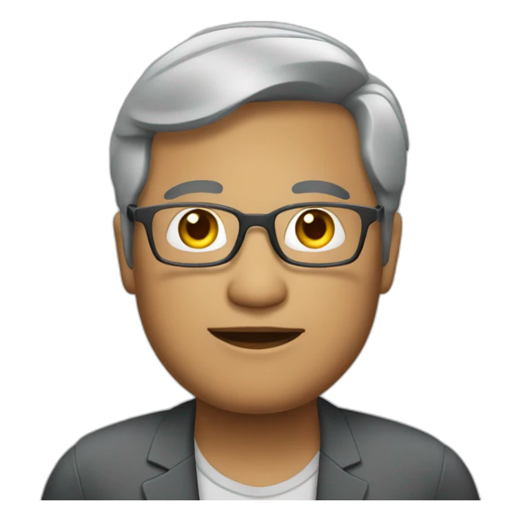 malay fatty face man tv host with glasses greyish hair sticker