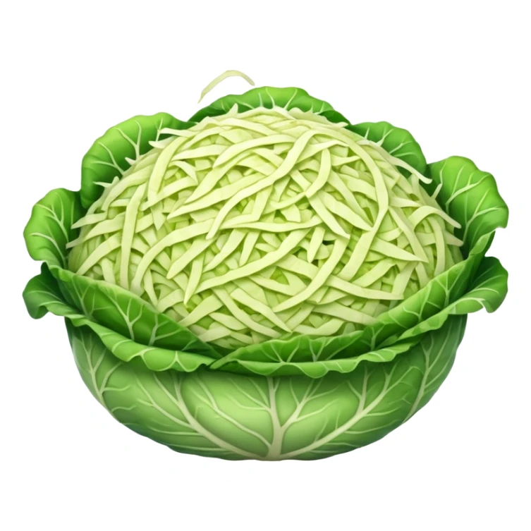 a big pile of grated cabbage without leaves sticker