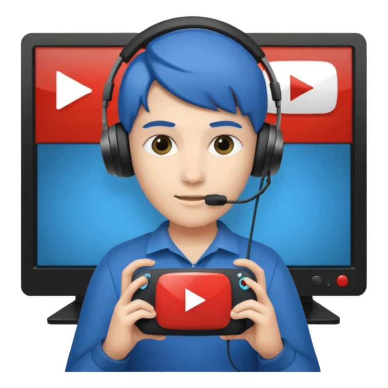 A person holding a YouTube play button in their gaming room sticker