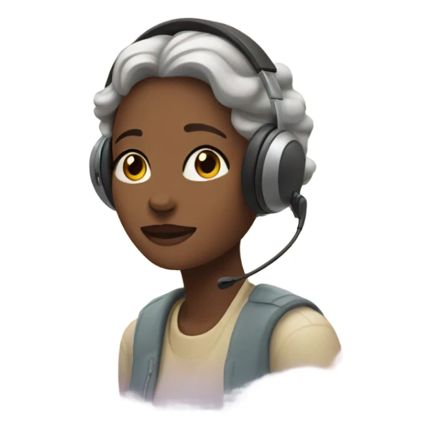 Clouds and headsets and pastels and women sticker