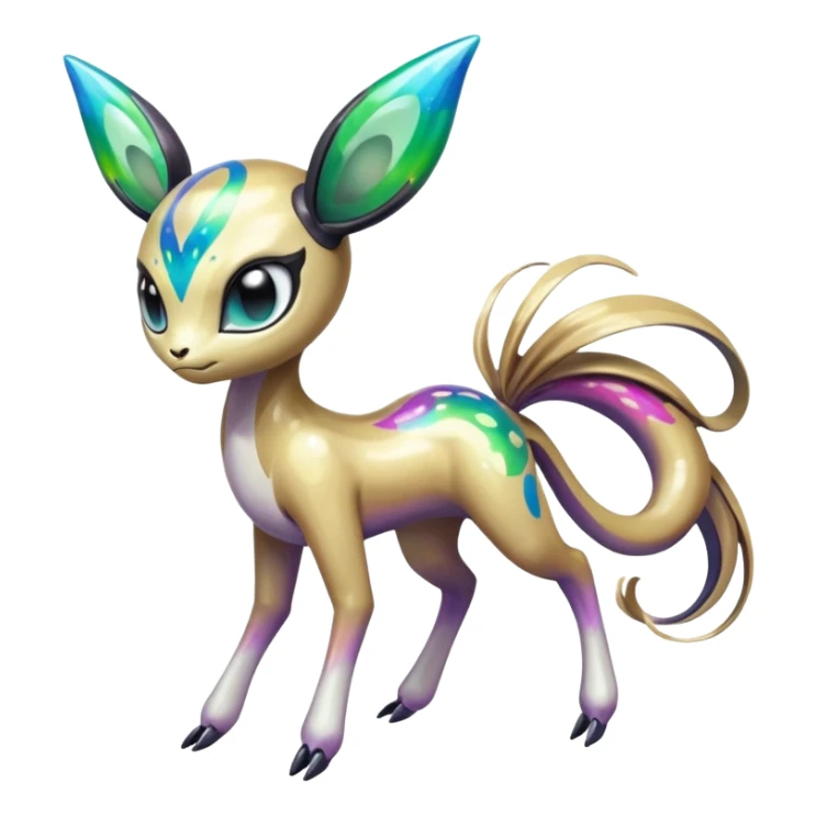 Colorful Shiny Edgy Cool Badass Painted Splashed Exotic Meloetta-Palkia-Venom-Fakémon-creature-hybrid sticker