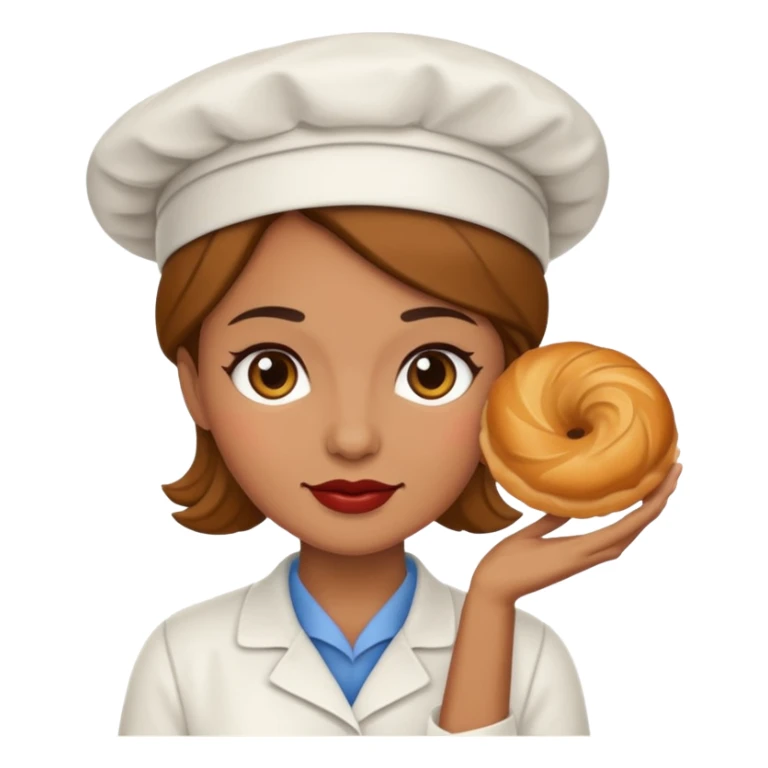 baker woman medium skin tone sticker