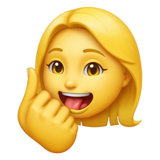 Sexy emoji biting finger sticker