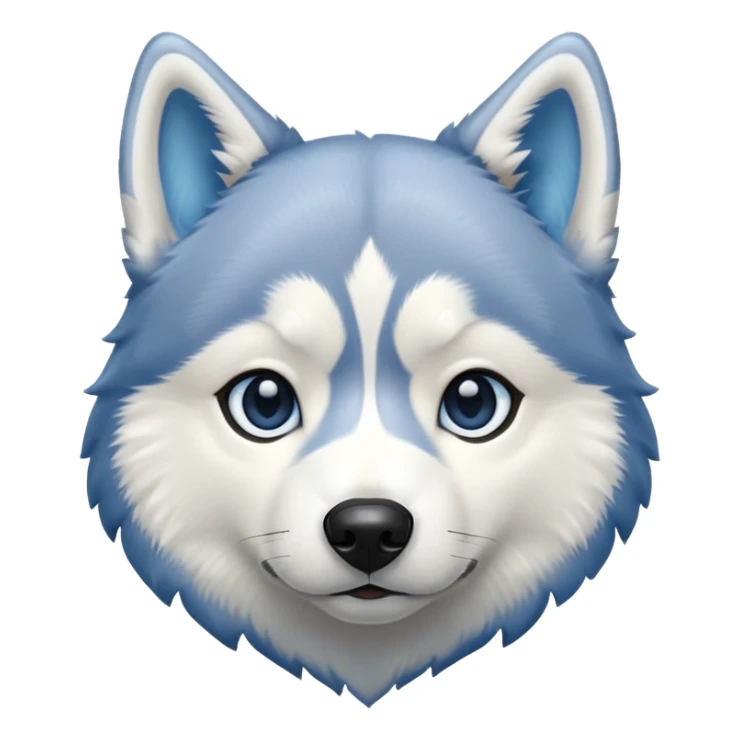 Husky with grey and white fur, with a hint of blue  sticker