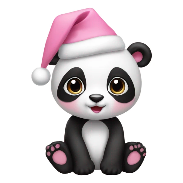 christmas baby pink panda  sticker