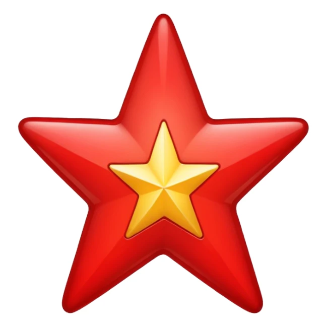 just a 5 edged red star with black background sticker