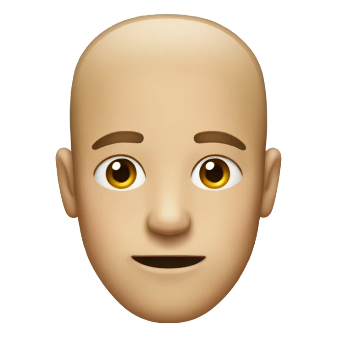 a normal emoji with no eye and mouth sticker