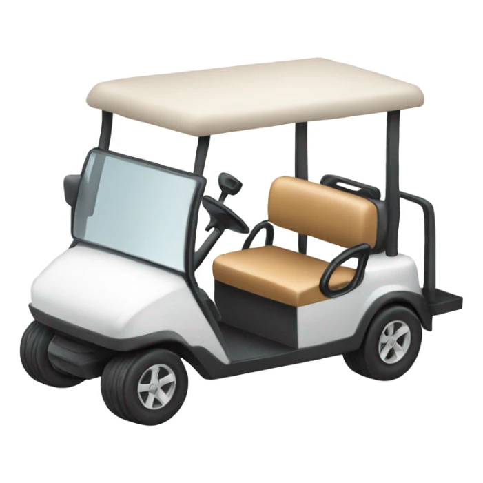Golf cart with golf clubs sticker