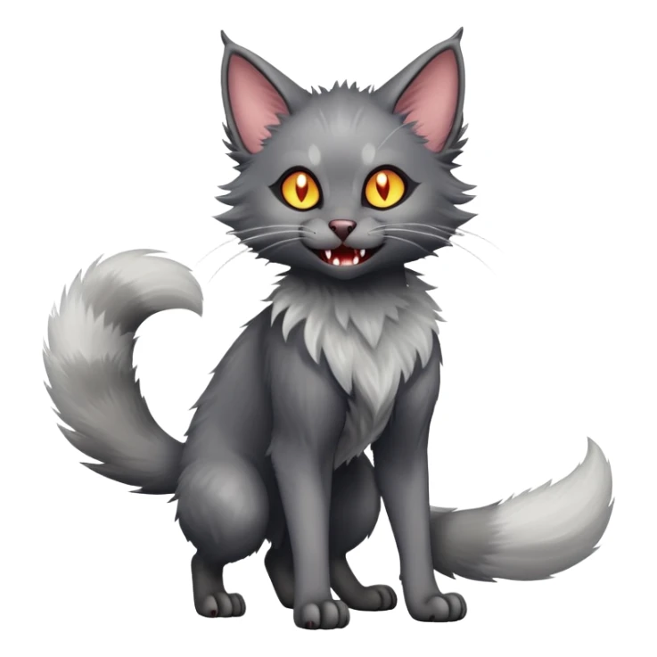 Ragdoll-Fakémon-Lykoi-feline-hybrid (full body) sticker
