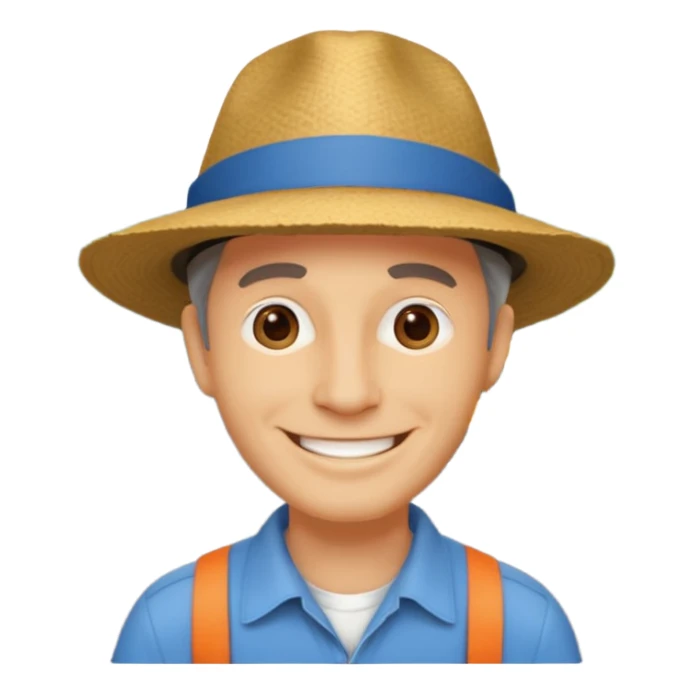 homme créole réunionnais  avec chapeau embouteillage route  sticker