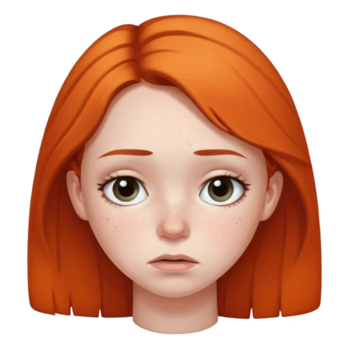 girl with dark undereyes  sticker