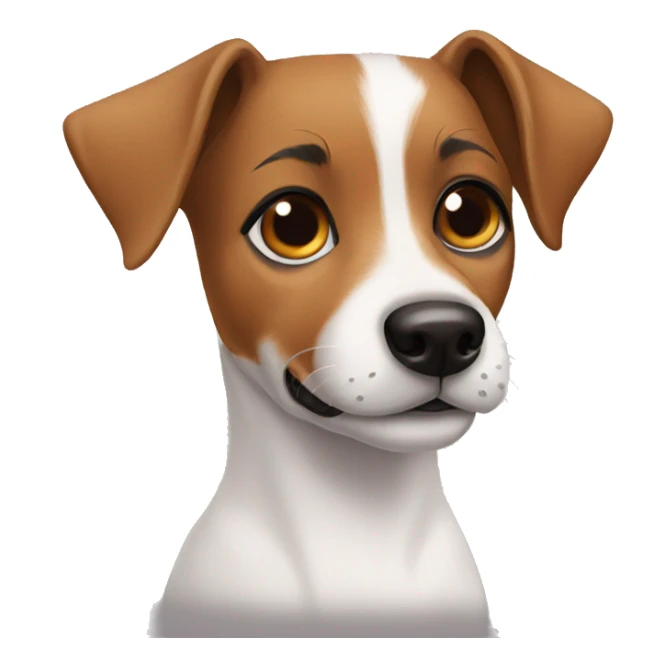 Jack russel girl sticker
