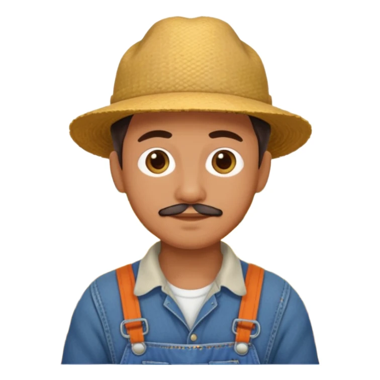 High resolution of  full body farmer sticker