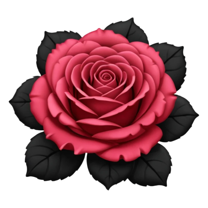 Rose with black petals and no stem sticker