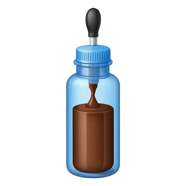 Bottle of brunette Hair dye sticker