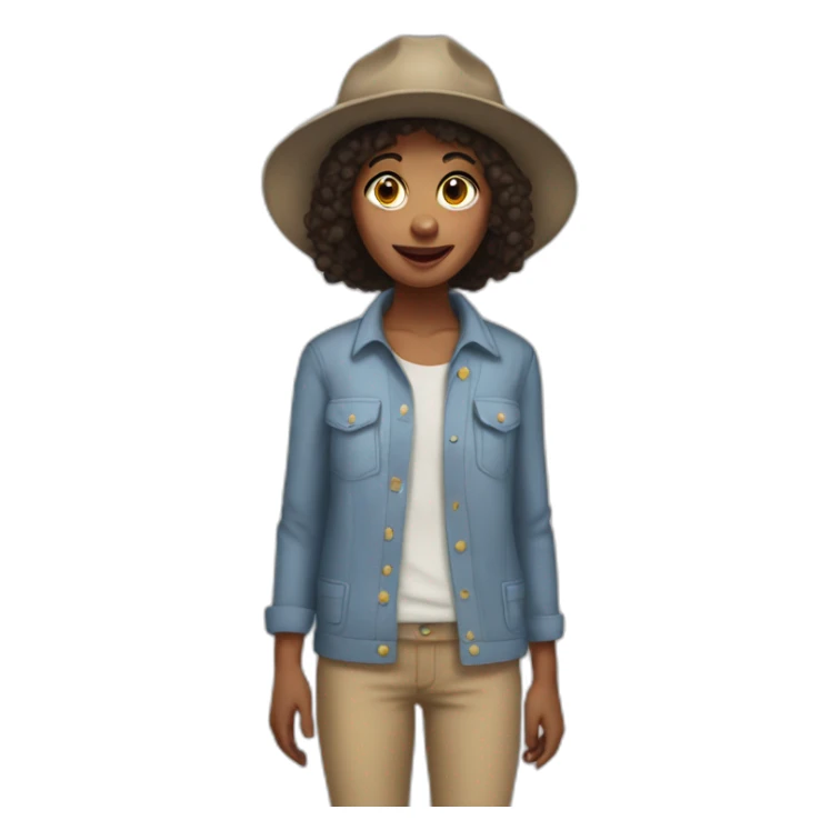 Girl dressed as Stanley from holes sticker