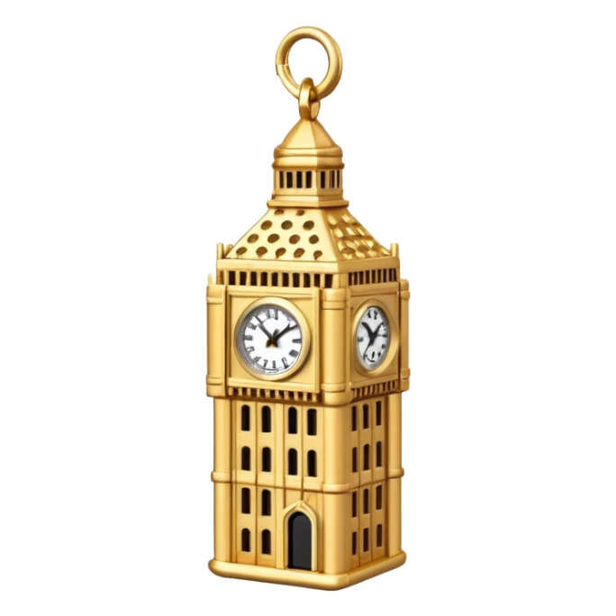 A miniature Big Ben tower charm with golden details



 sticker