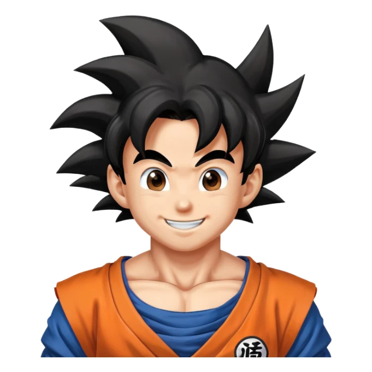 Goku from Dragon Ball celebrating a happy birthday sticker