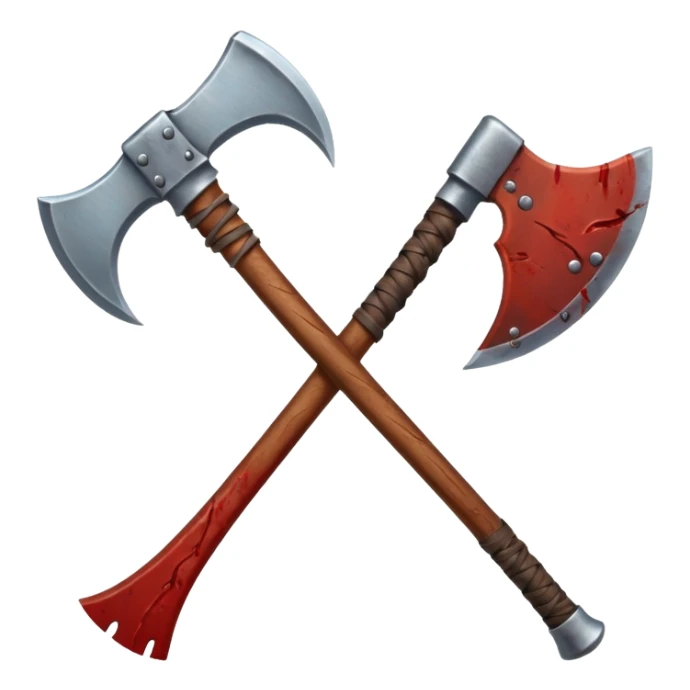 Blood covered Viking battle axe sticker
