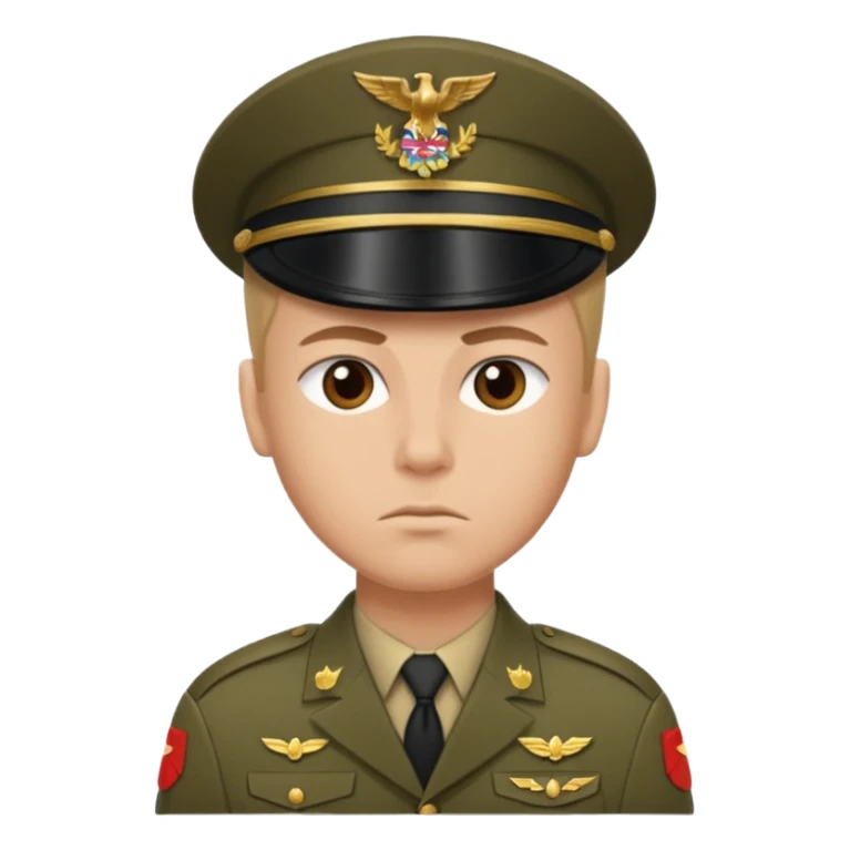 Quiero un 👮🏻‍♂️ 🪖pero uniformado de soldado sticker