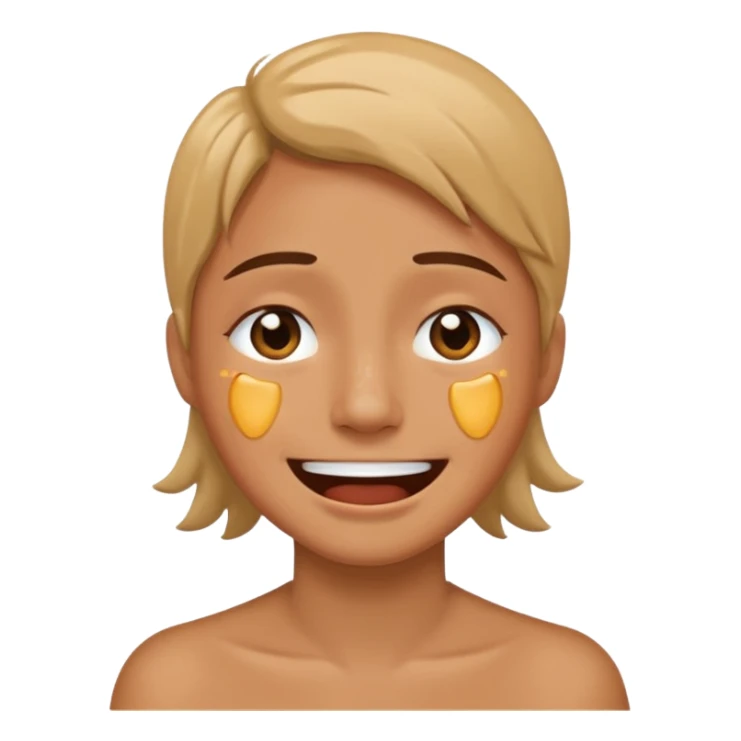 I want to create an emoji in that image we can see both Sad and happy feeling simultaneosly  give in Ai generated face  sticker