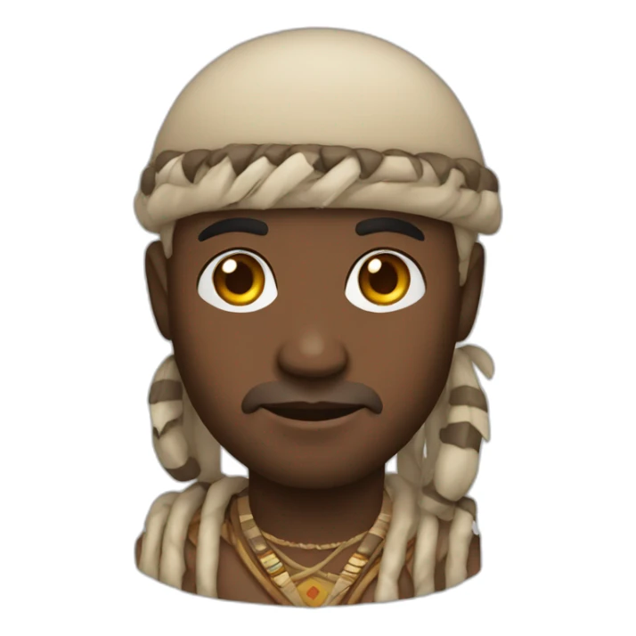 black indian man sticker