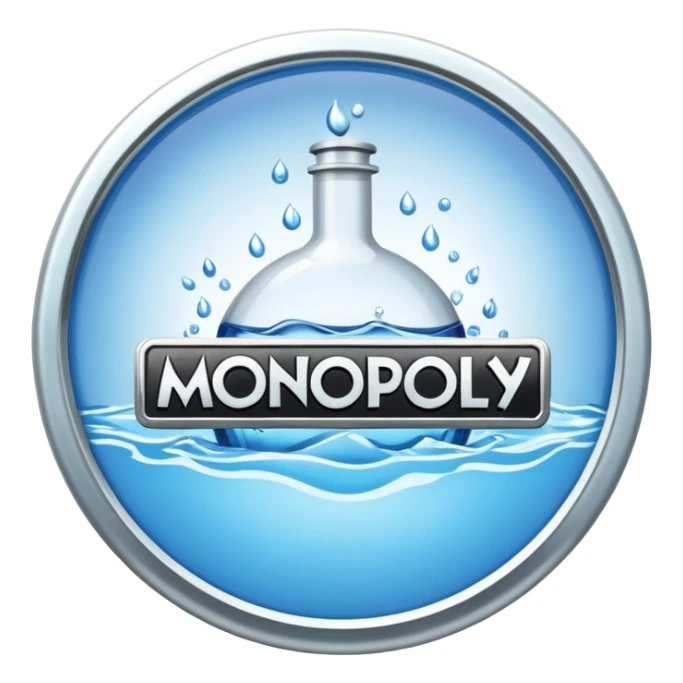 Monopoly water works pro badge  sticker