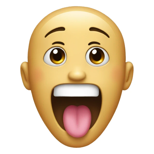 face with tongue out and feet sticker