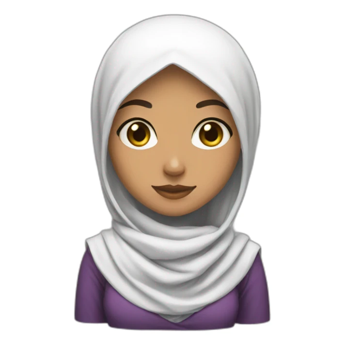 A hijab  white  gamer girl sticker