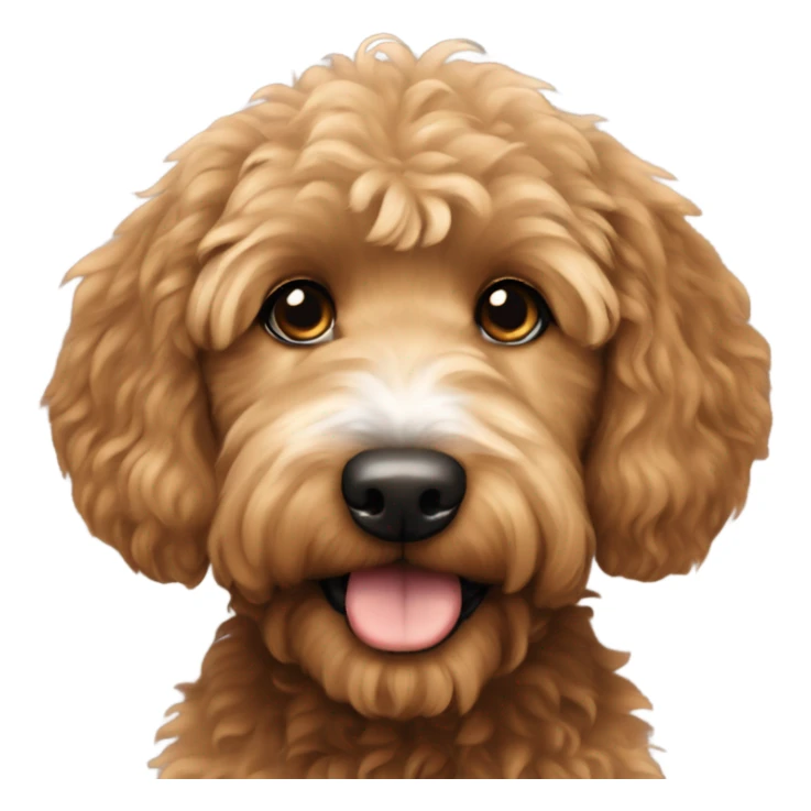 Brown tri color golden doodle  sticker
