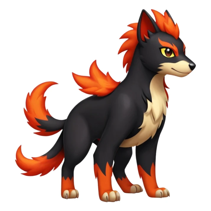 Litten-Houndour-Fakémon-hybrid-creature (full body)  sticker