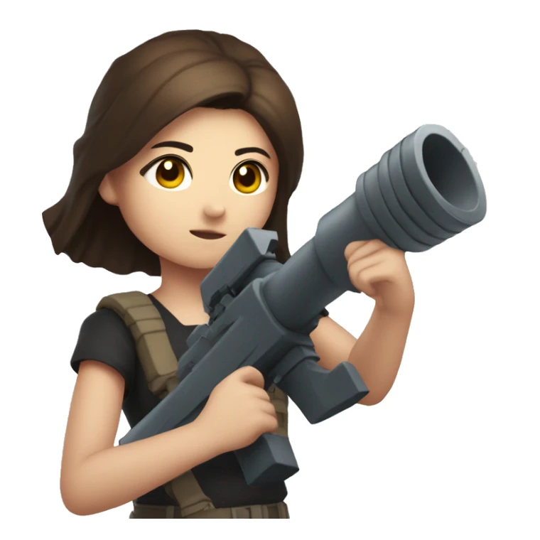 anime girl herobrine with bazooka sticker
