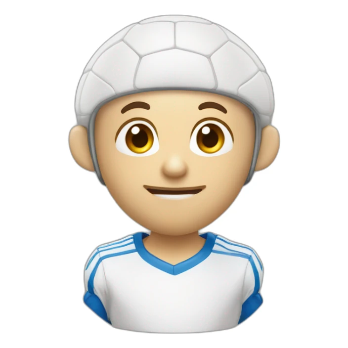 Chèvre qui hurle avec un ballon de handball sticker