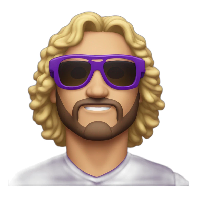 wwf macho man in his iconic purple glasses sticker