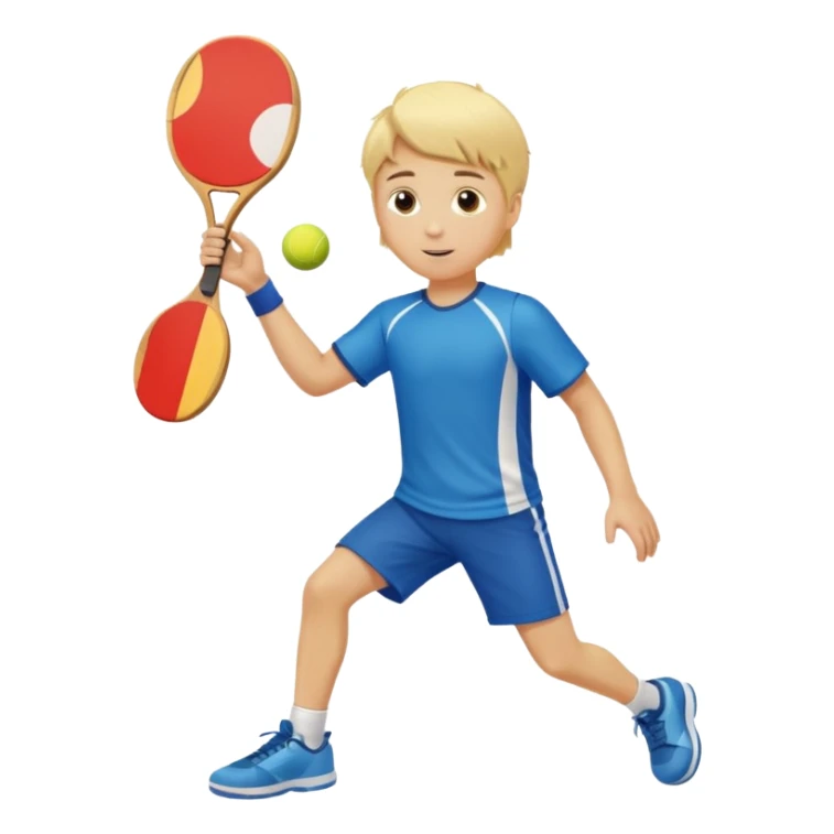 Chico  rubio bajo el sol jugando padel  sticker