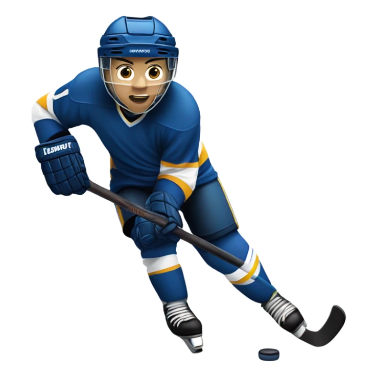 Hockey player shooting a puck at the net sticker