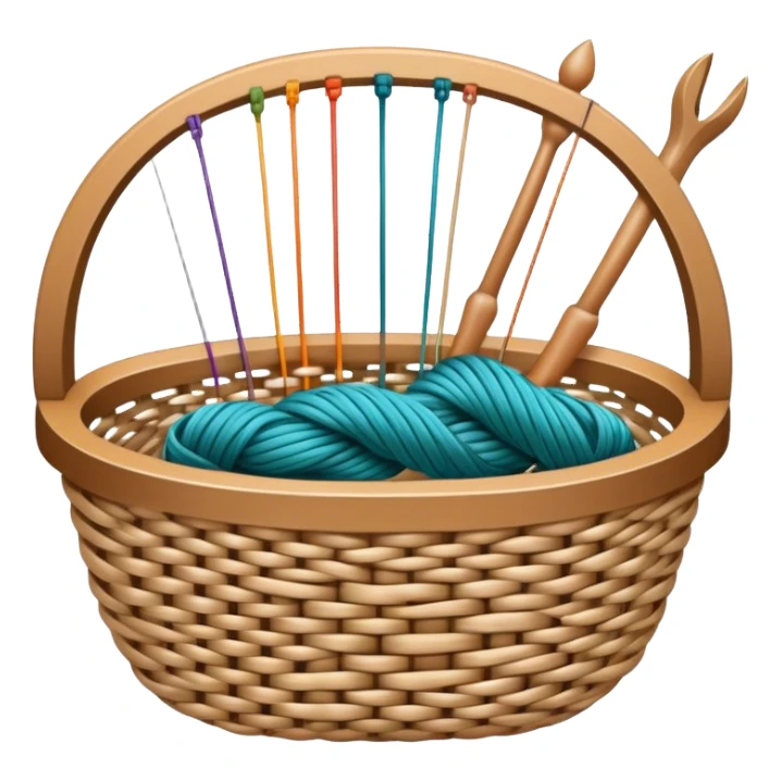 Weaving icon, various types of weaving such as basket weaving, macramé, and loom weaving, showing intertwined threads or ropes, weaving tools like shuttle, crochet hook, and loom, minimalistic style, clean lines, transparent background. sticker