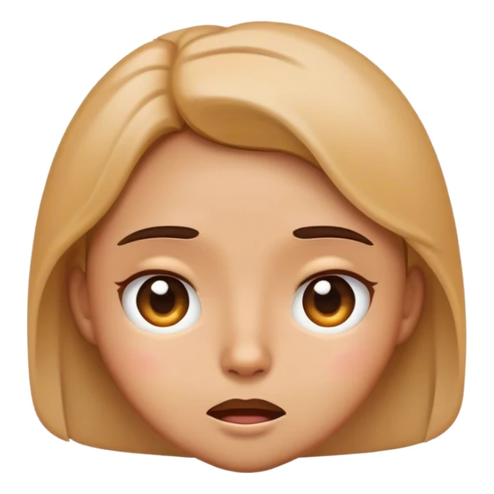 cute, lovely, pretty but exhausted face emoji  sticker