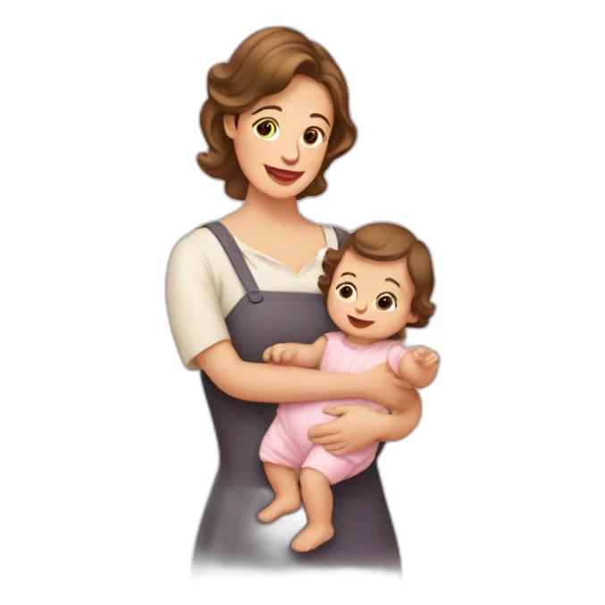 Femme française et son bébé sticker