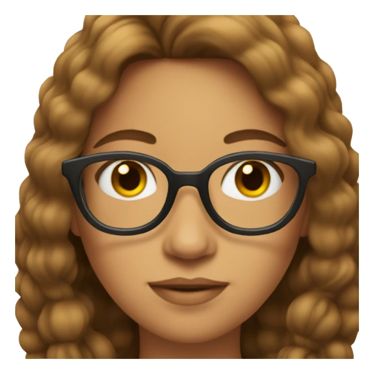 a queen with glasses and long brown hair sticker