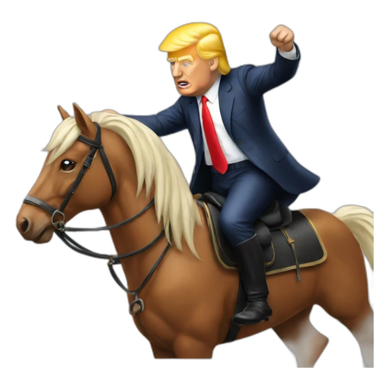 Trump sur un cheval sticker