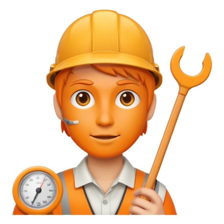 orange west person holding a meter stick sticker