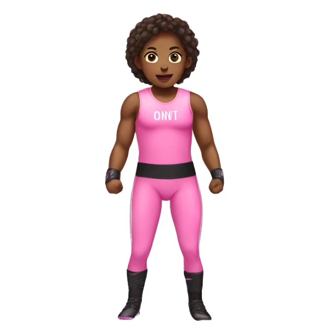 Girls wearing pink and wrestling  sticker