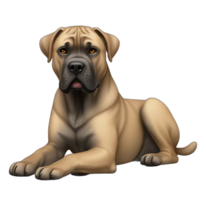 dog Cane Corso color fawn full body sticker