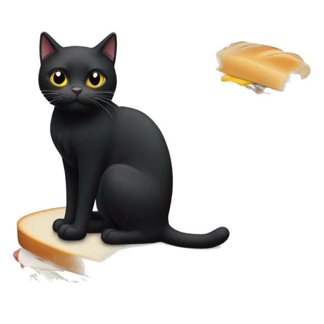 Sad black cat eating jimmy John’s sandwich  sticker