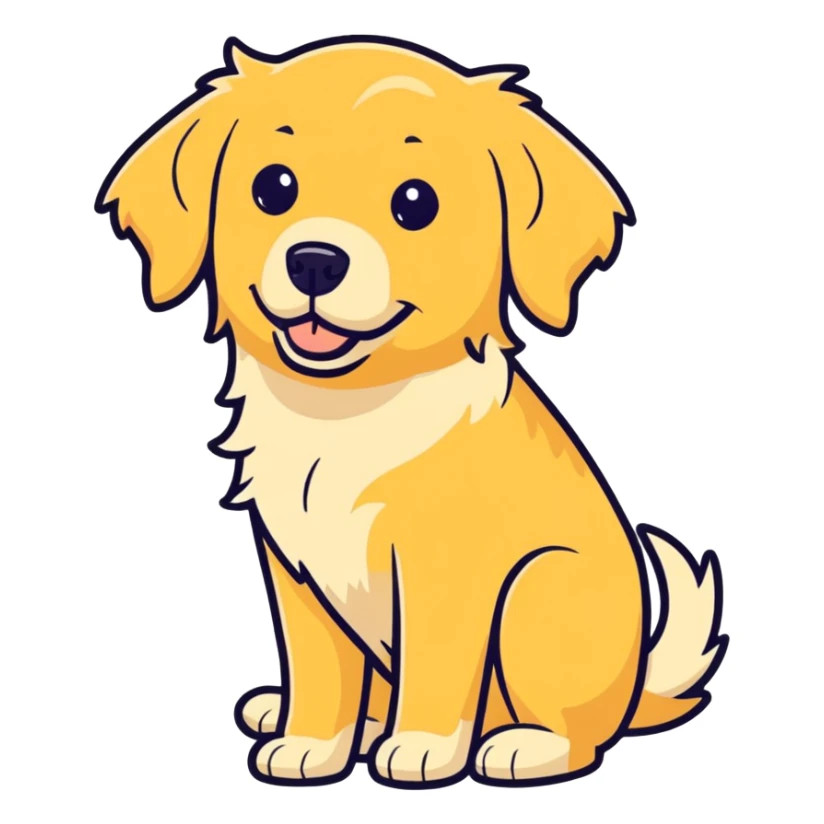 Dog golden retriever  sticker